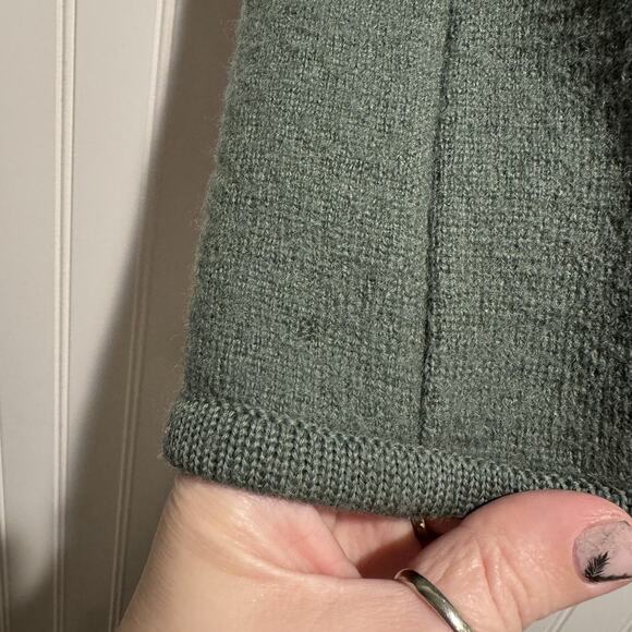 Woolrich Christmas Tree Wool Button Up Sweater Vest Sage Green Size XL - Picture 8 of 8